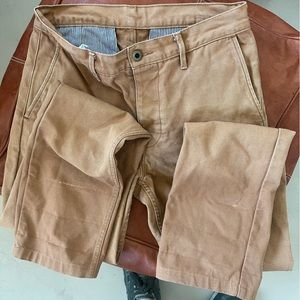 Left Field NYC Slim Caramel Duck Canvas Chino